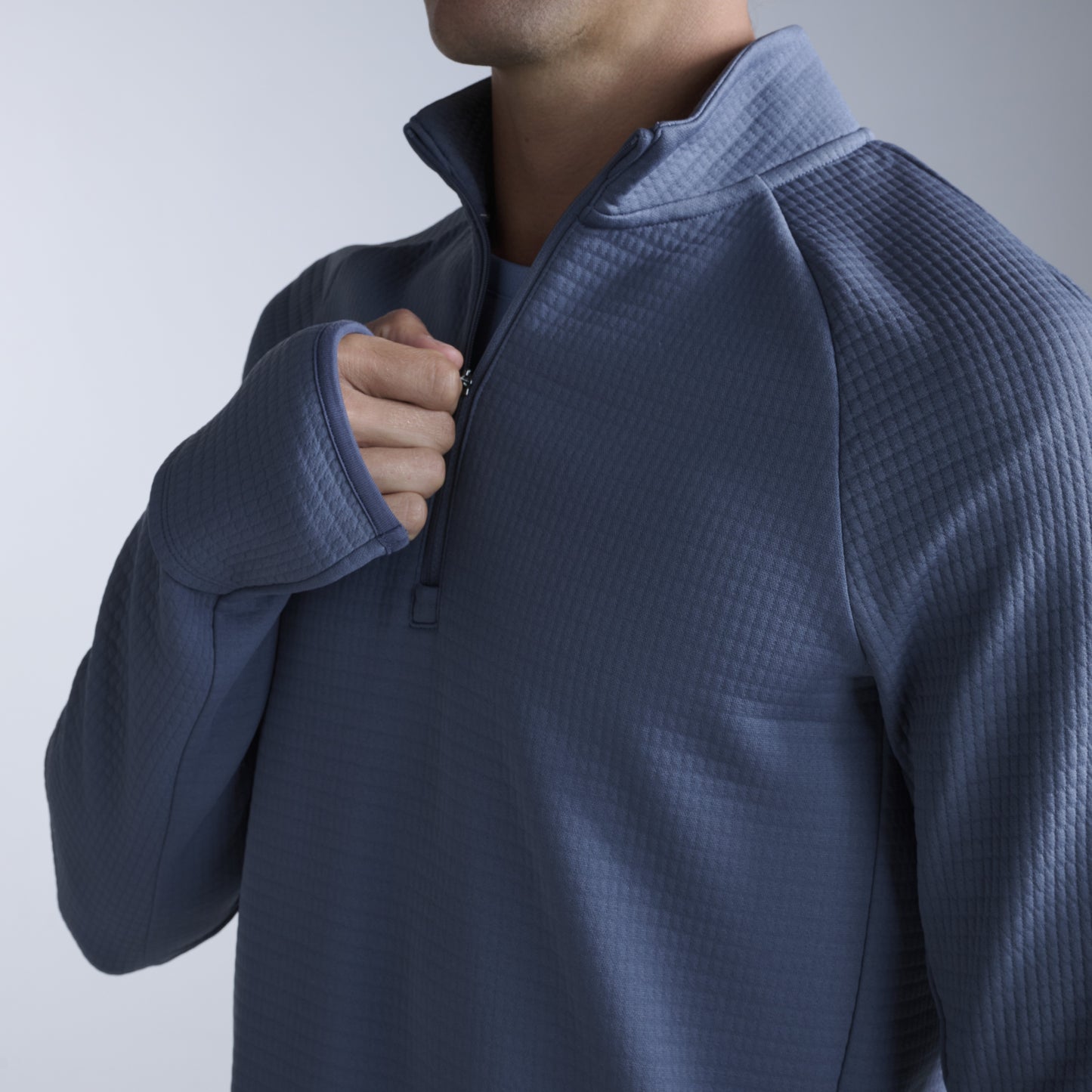 2XU Ignition Hyper-Haptic 1/4 Zip Fleece | Indigo / Black Reflective | Mens