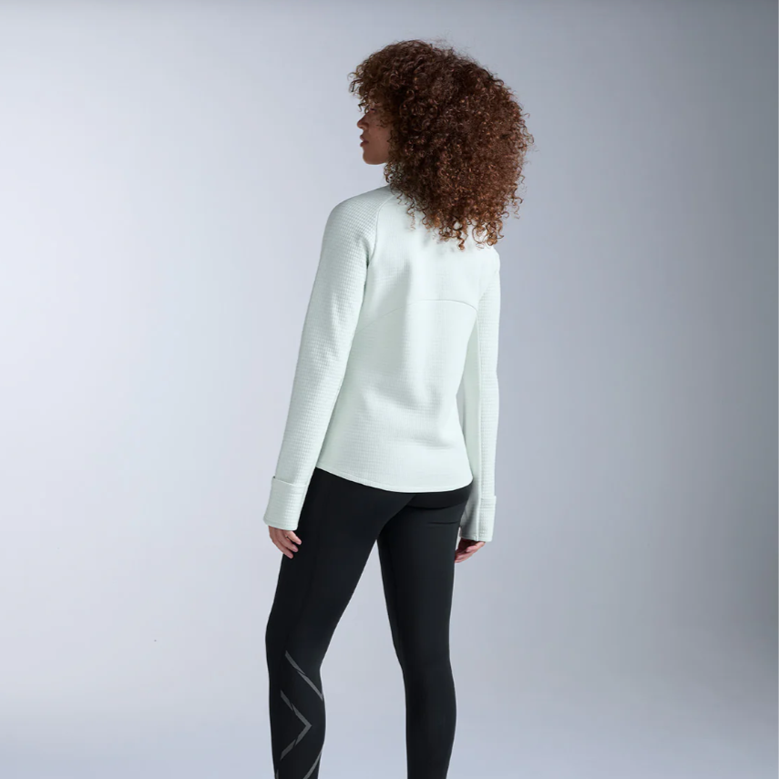 2XU Ignition Hyper-Haptic 1/4 Zip Fleece | Mint Dust / Reflective | Womens