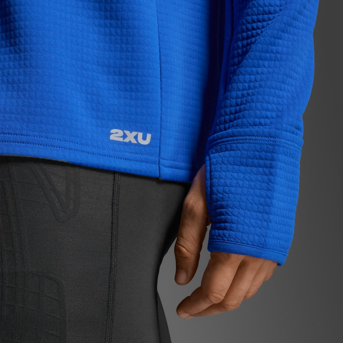 2XU Ignition Hyper-Haptic 1/4 Zip Fleece | Surf / Silver Reflective | Mens
