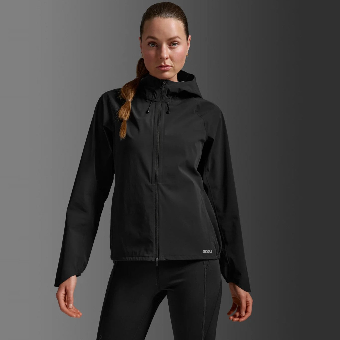 2XU Ignition Shield Waterproof Jacket | Black / Silver Reflective | Womens
