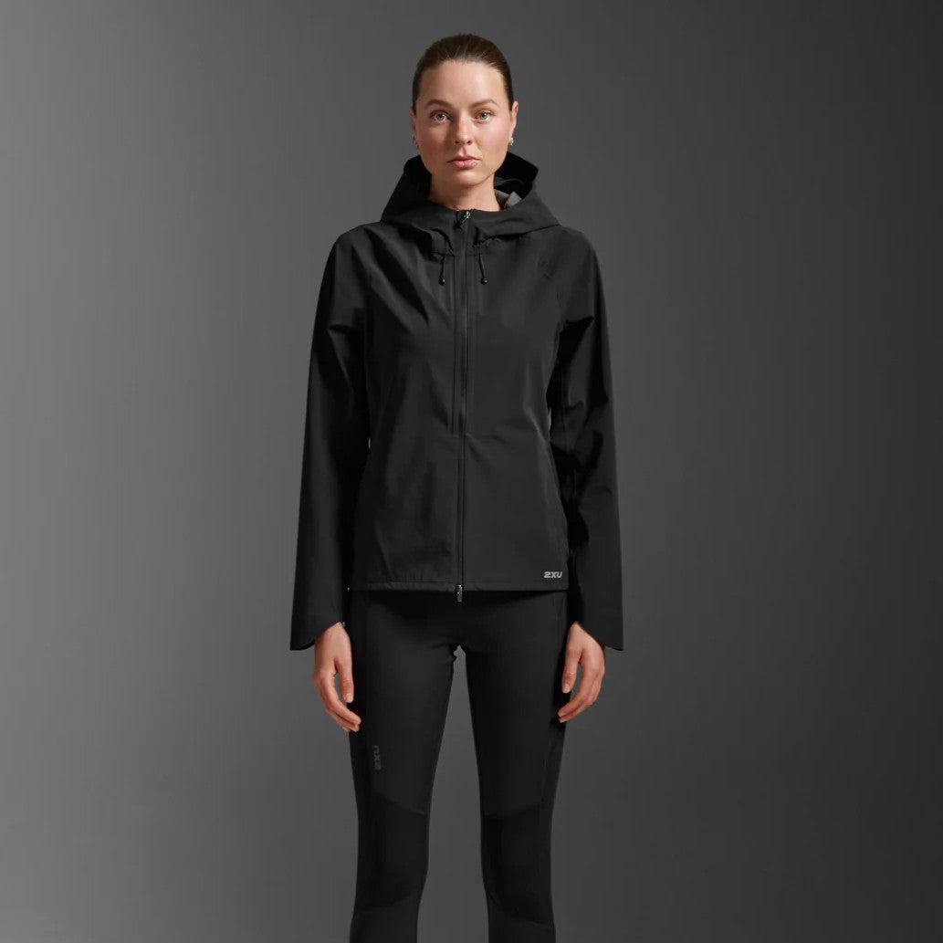 2XU Ignition Shield Waterproof Jacket | Black / Silver Reflective | Womens