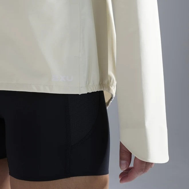 2XU Ignition Shield Waterproof Jacket | Chalk / White Reflective | Womens