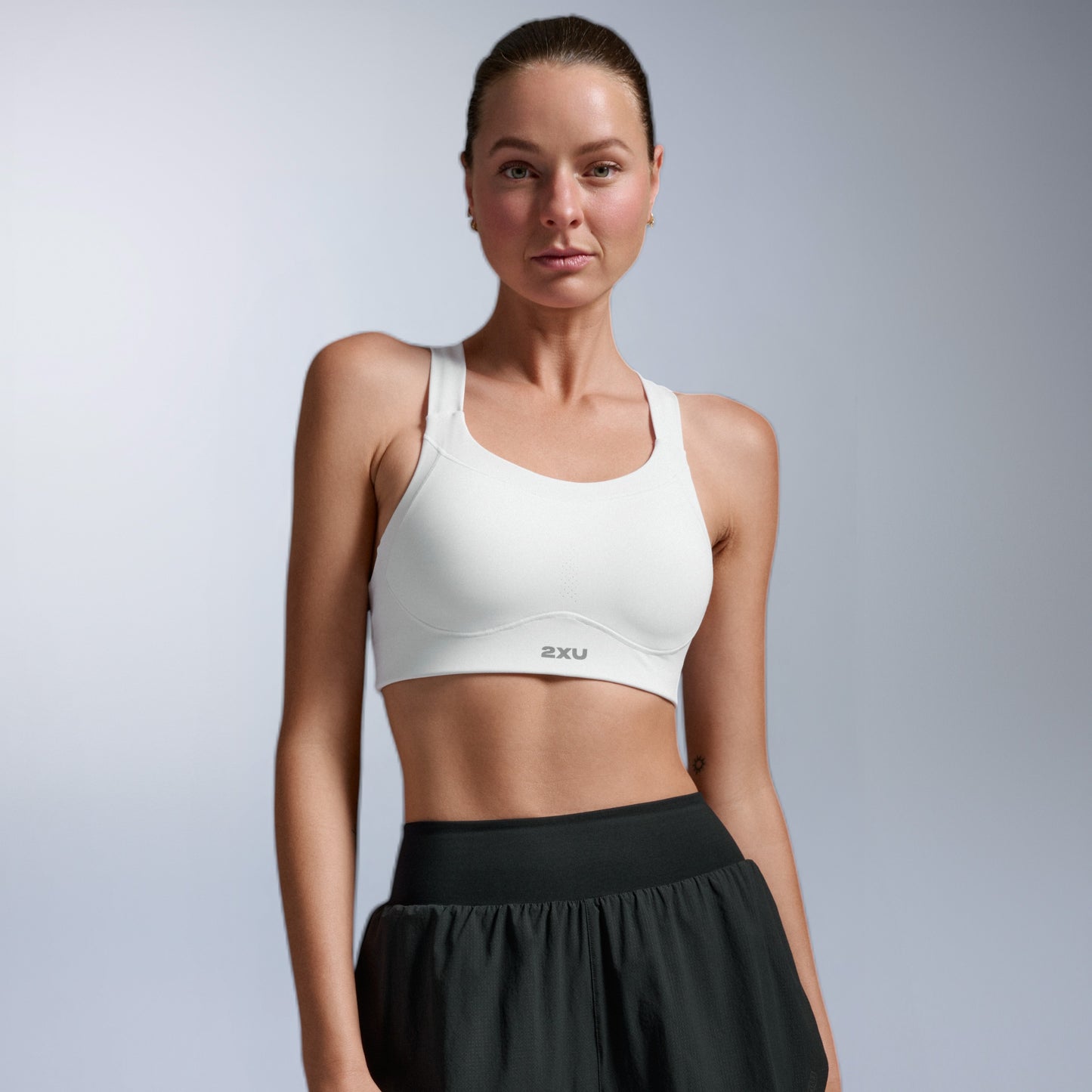 2XU Light Speed High Impact Bra | White / Silver Reflective | Womens