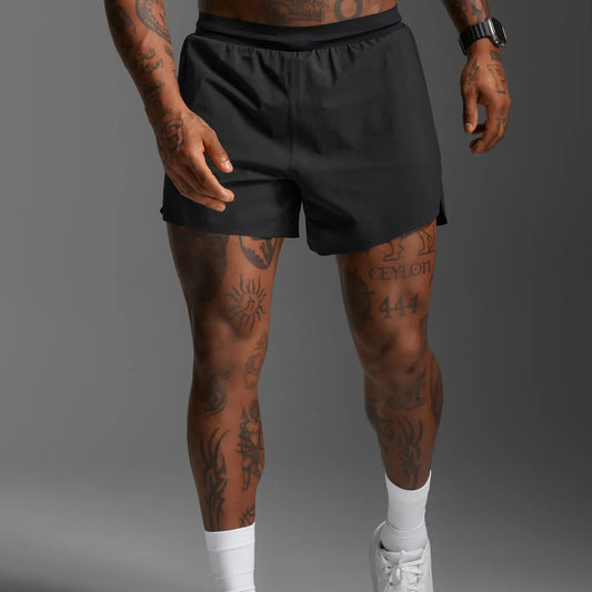 2XU Light Speed Stash 5 Inch Short | Black / Black Reflective | Mens