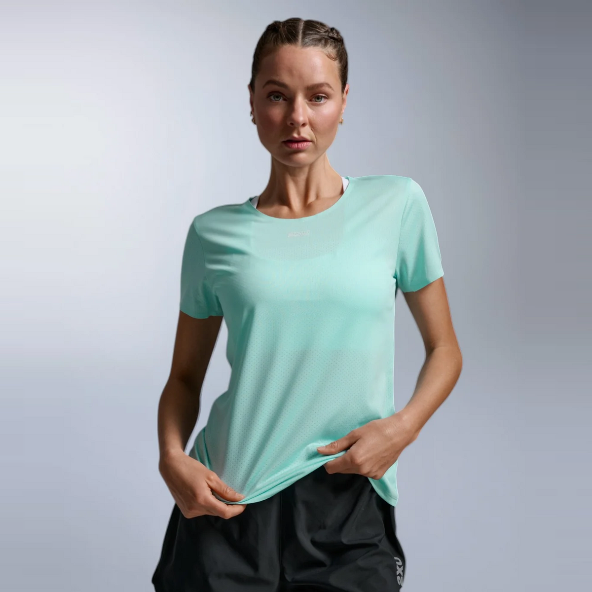 2XU Light Speed Tech Tee | Lagoon / Lagoon Reflective | Womens