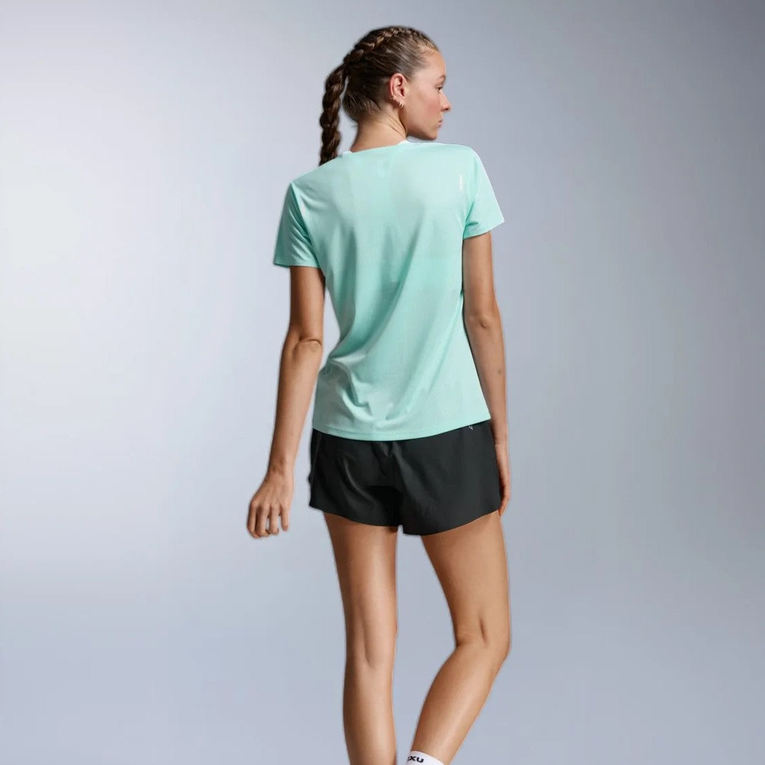2XU Light Speed Tech Tee | Lagoon / Lagoon Reflective | Womens
