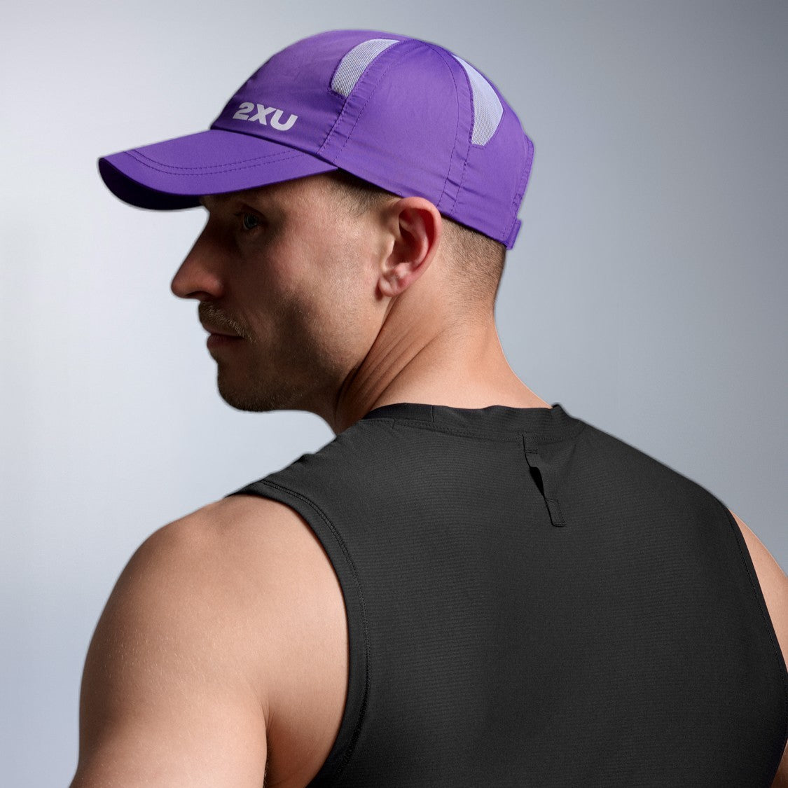 2XU Run Cap | Purple Flash / White