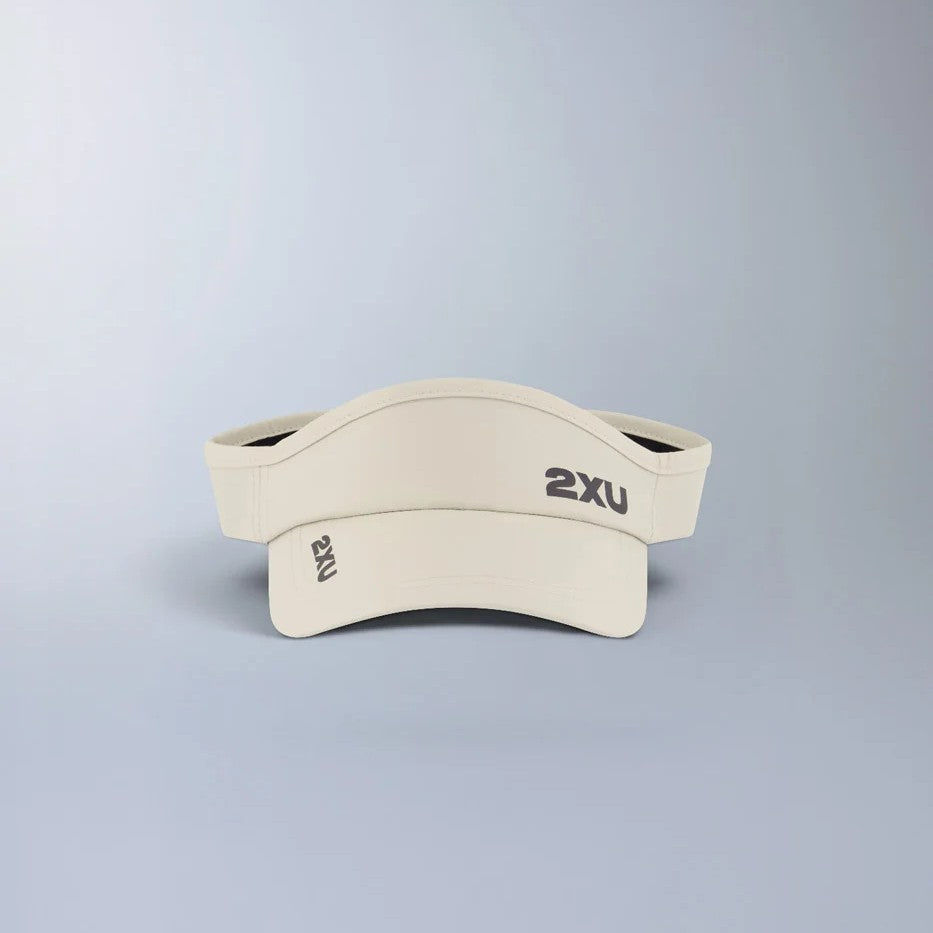 2XU Run Visor | Pebble / Black