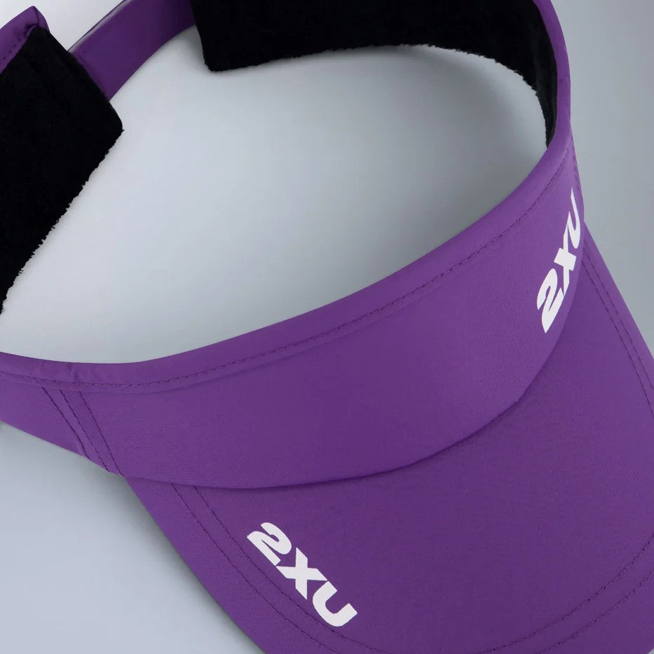 2XU Run Visor | Purple Flash / White