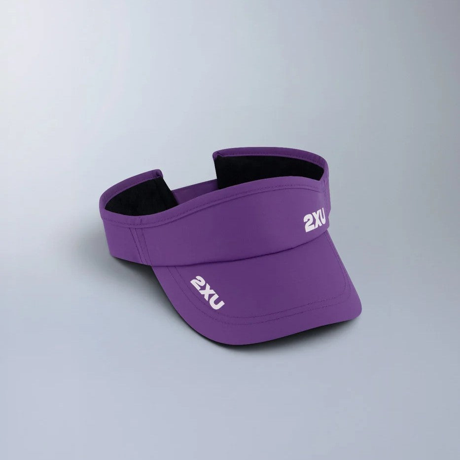 2XU Run Visor | Purple Flash / White
