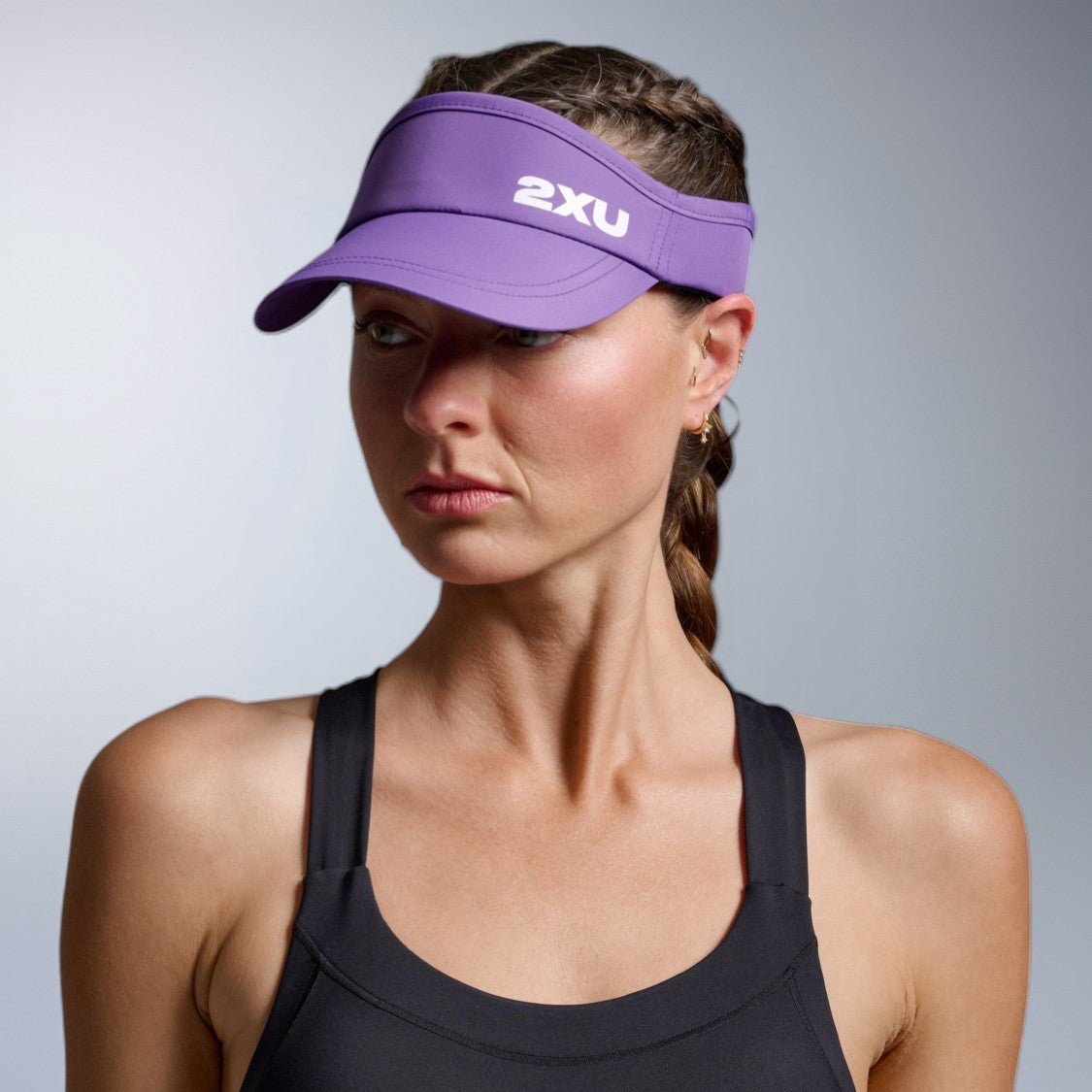 2XU Run Visor | Purple Flash / White