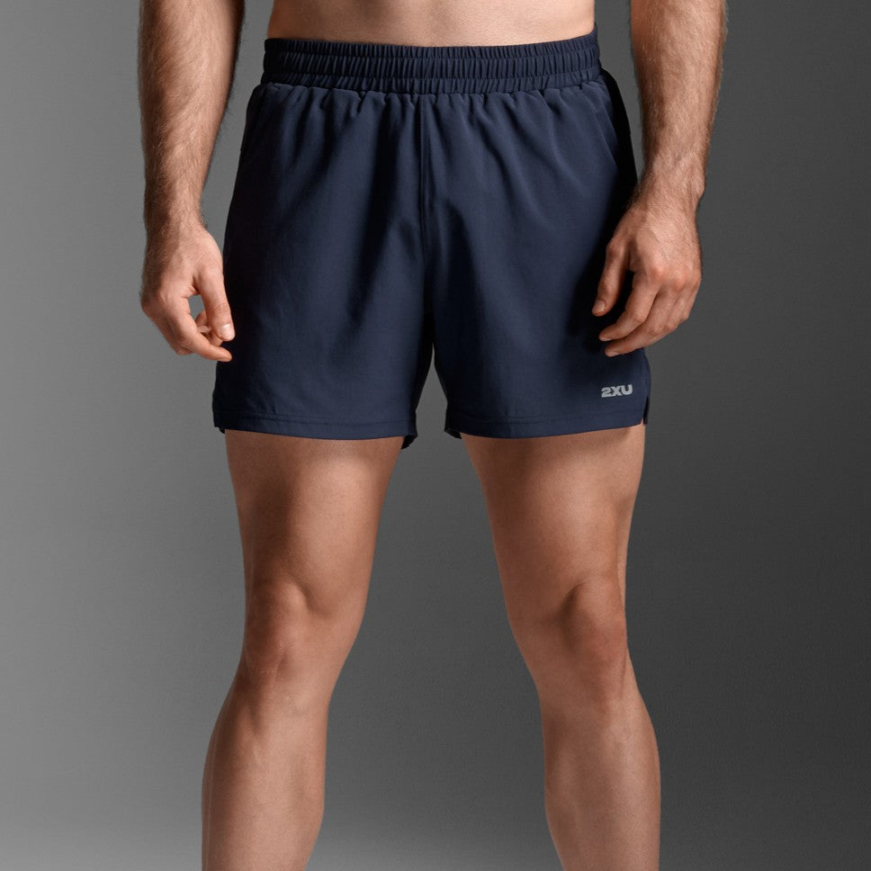 2XU Aero 5 Inch Shorts | Midnight / Silver Reflective | Mens