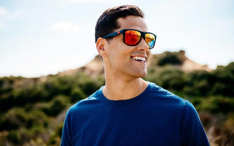 Knockaround Sunglasses | Torrey Pines | Matte Black / Red Sunset