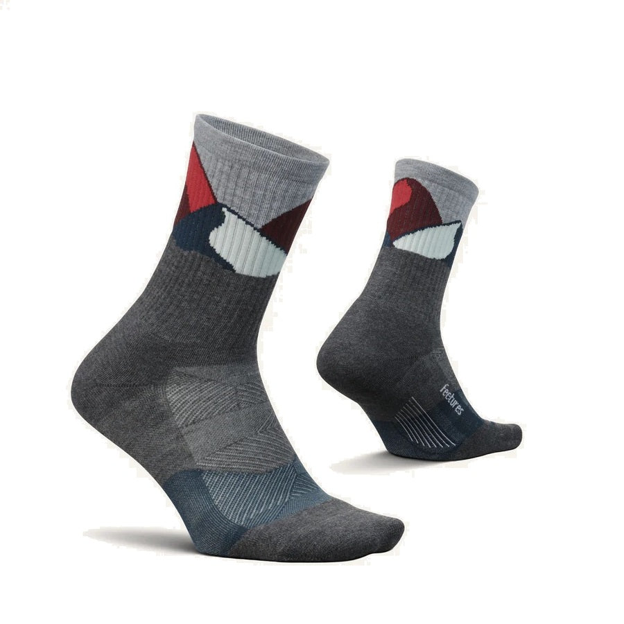 Feetures Trail | Max Cushion | Mini-Crew | Gray Summit