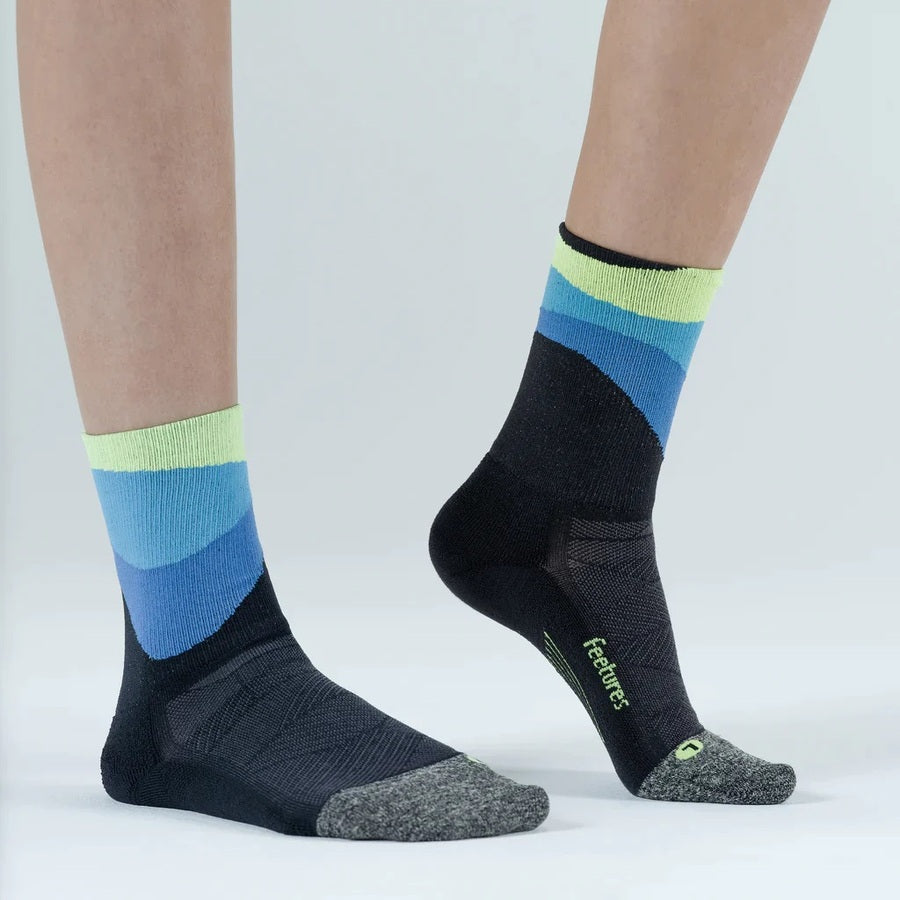 Feetures Elite | Light Cushion | Mini-Crew | Rhythmic Black