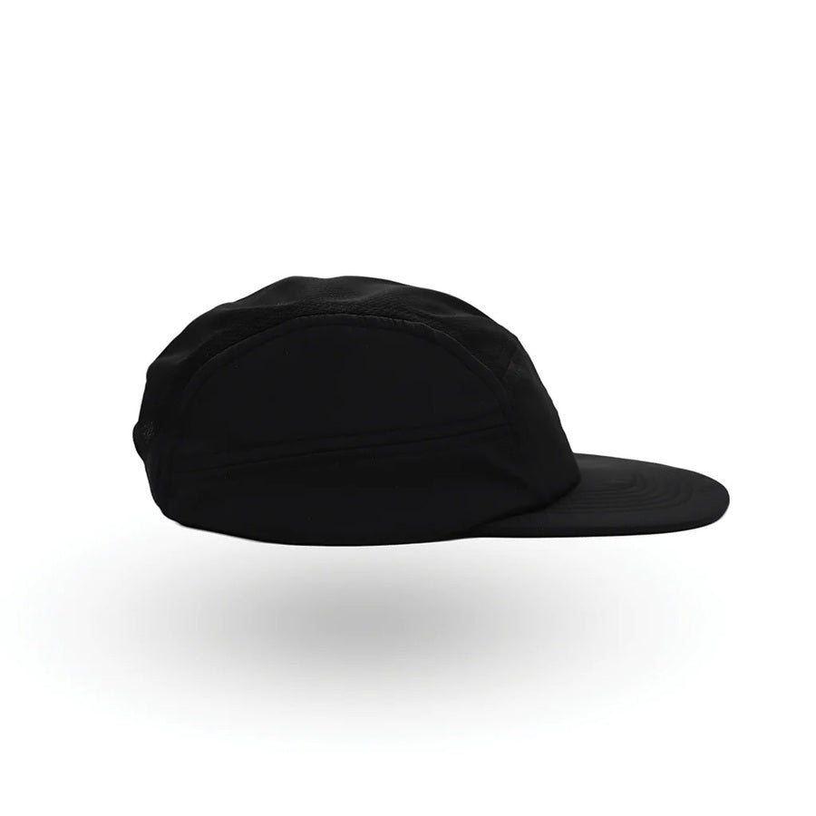 Helios Ultralight 7 Panel Running Cap | Soft Brim | Black