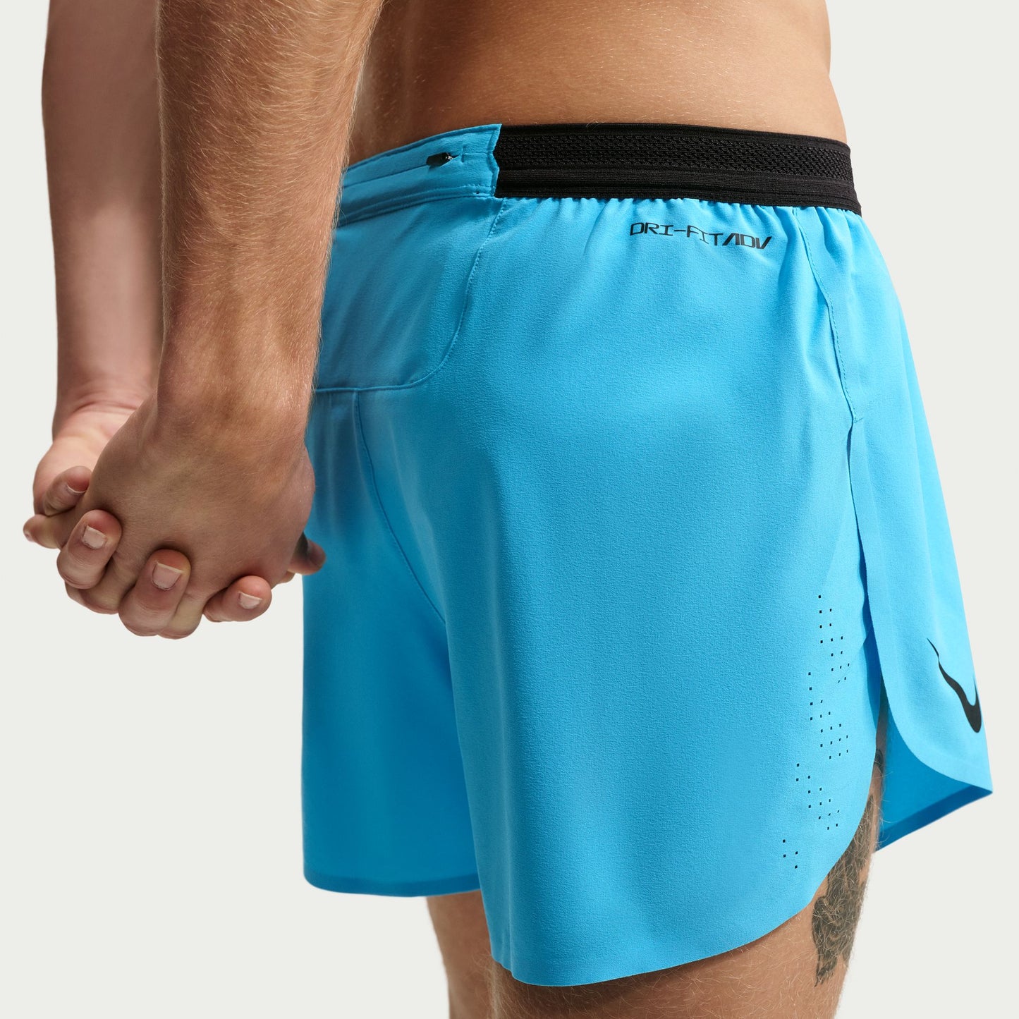 Nike AeroSwift 4" Shorts | Lt Current Blue / Black | Mens
