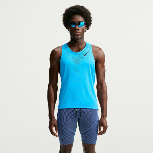 Nike AeroSwift Singlet | Light Current Blue / Black | Mens