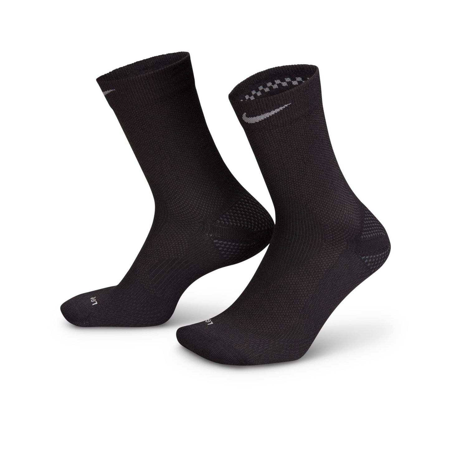 Nike Running Lightweight Sock | Crew Length | Black / Dark Smoke Grey