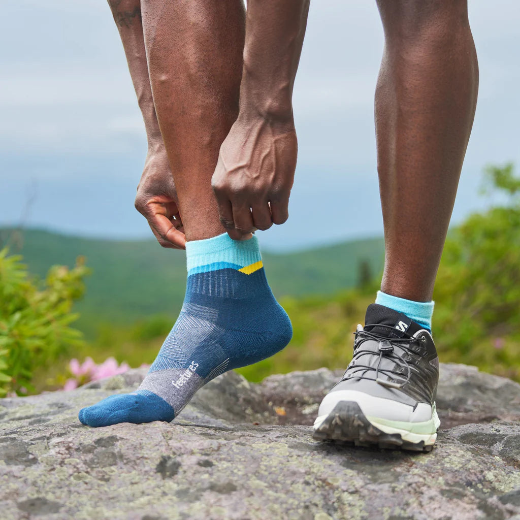 Feetures Trail | Max Cushion | Quarter Length | Mountain High Blue