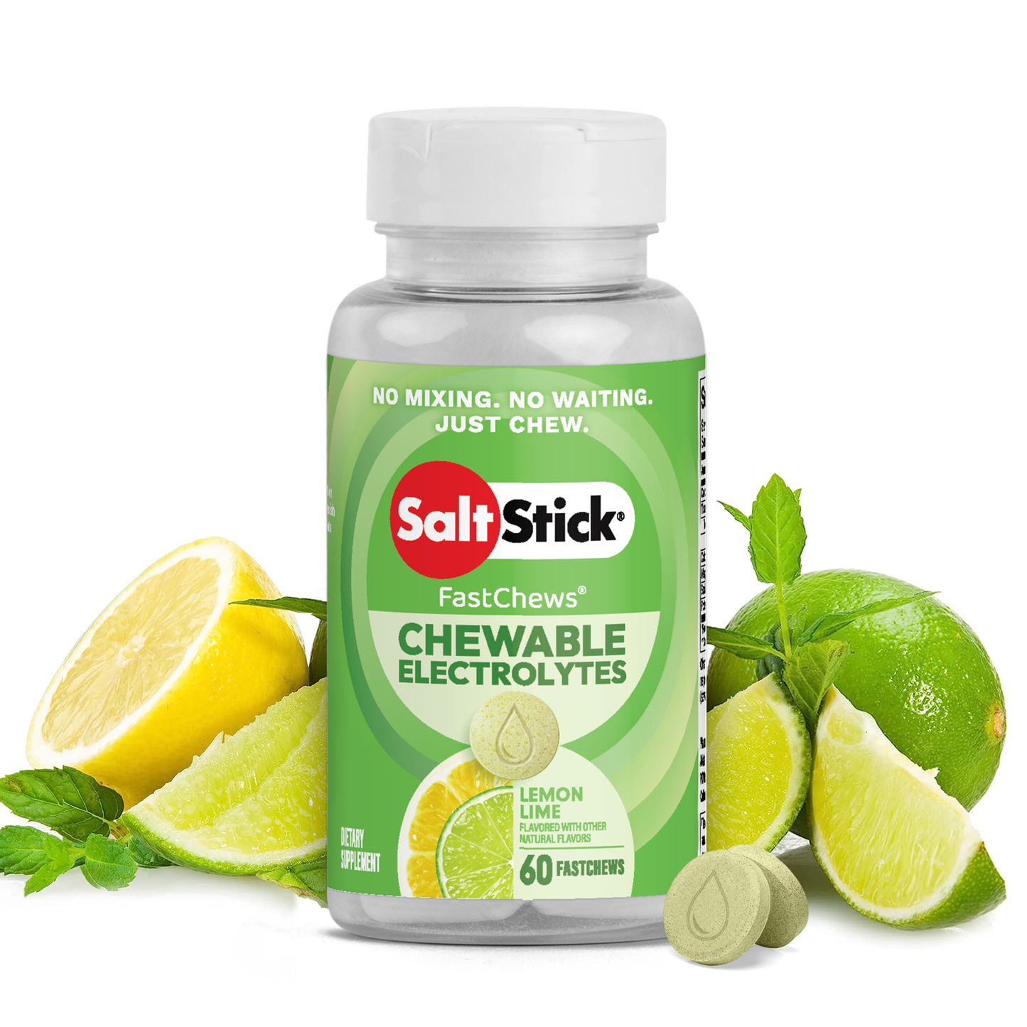 SaltStick FastChews | Lemon Lime | Bottle of 60