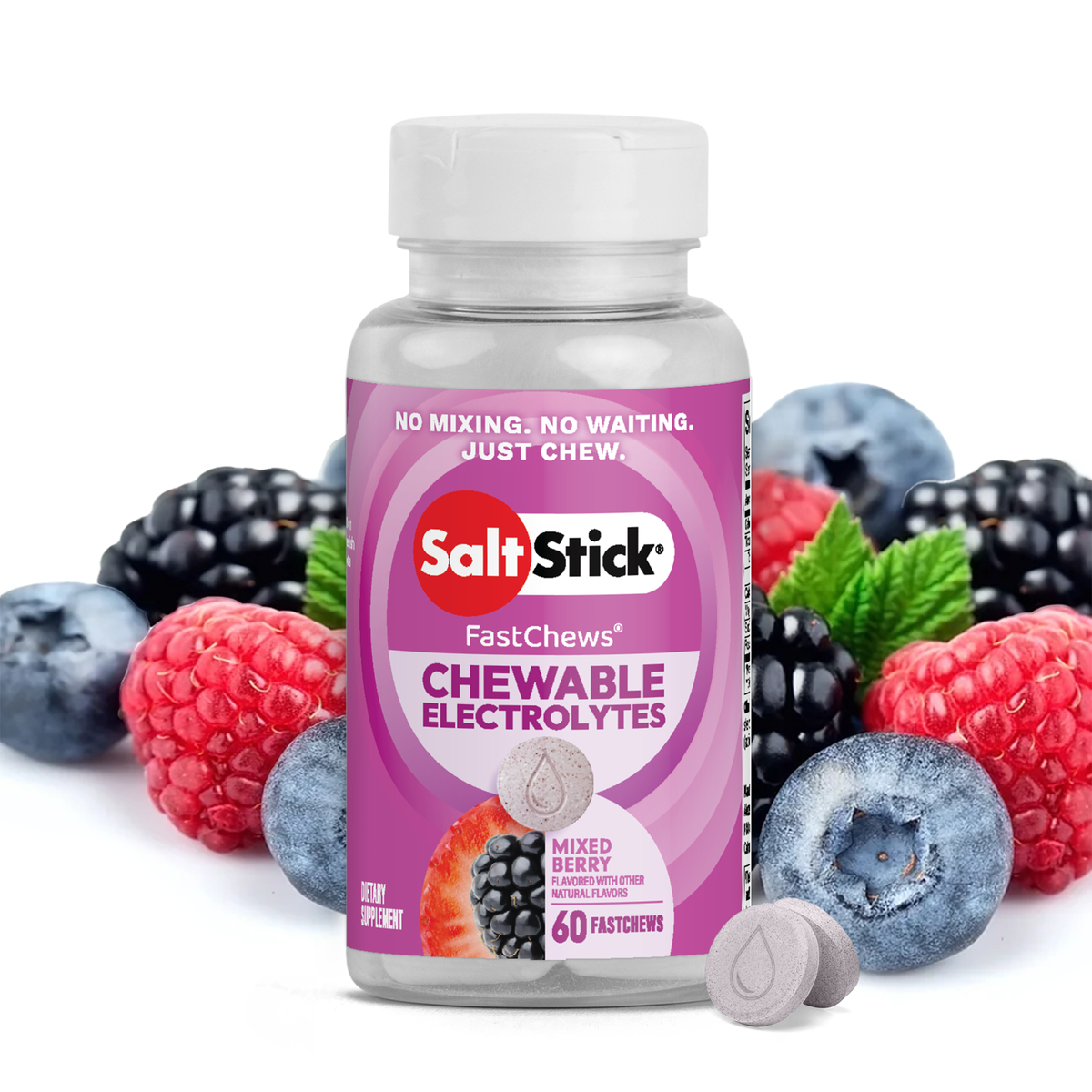 SaltStick FastChews | Mixed Berry | Bottle of 60