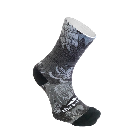 The Trail Co. Running Socks | Charcoal Bloom