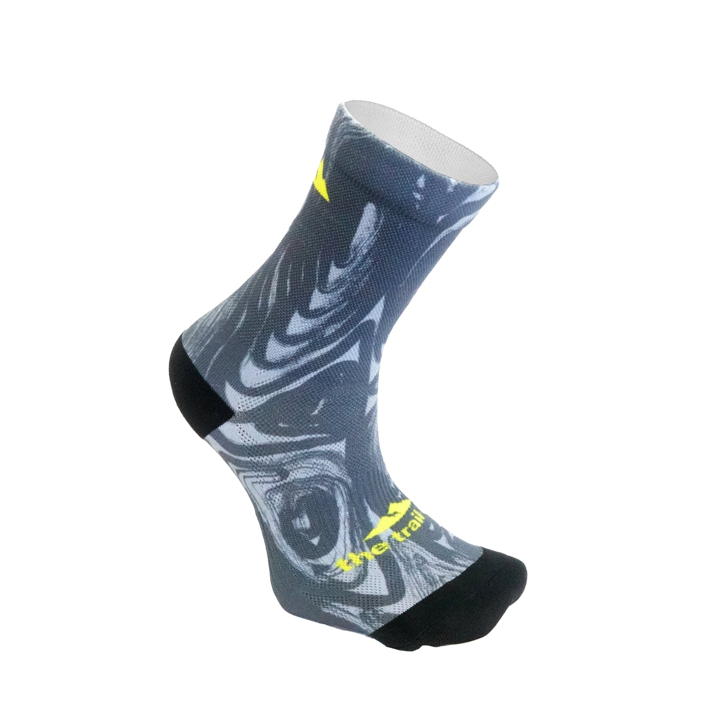 The Trail Co. Running Socks | Charcoal Contours