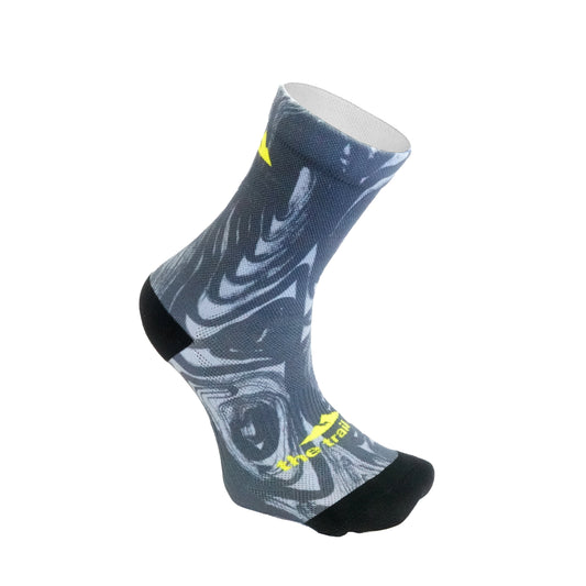The Trail Co. Running Socks | Charcoal Contours