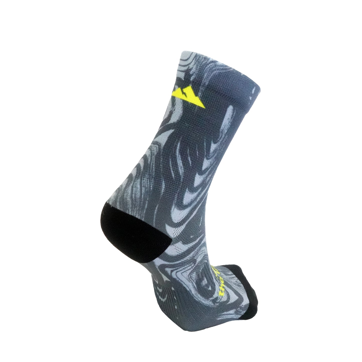 The Trail Co. Running Socks | Charcoal Contours