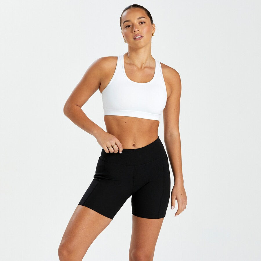abi and joseph Tiebreak Rib Dual Pocket Mid-Thigh Tight | Black
