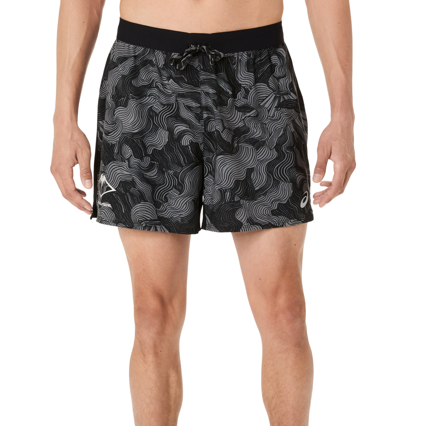 Asics Fujitrail All Over Print 5 Inch Short | Performance Black | Mens