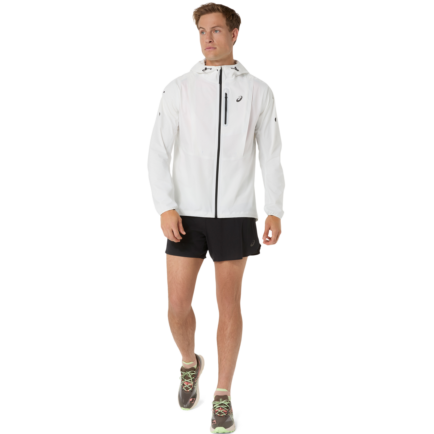 Asics Fujitrail Elite Waterproof Jacket | Cream | Mens