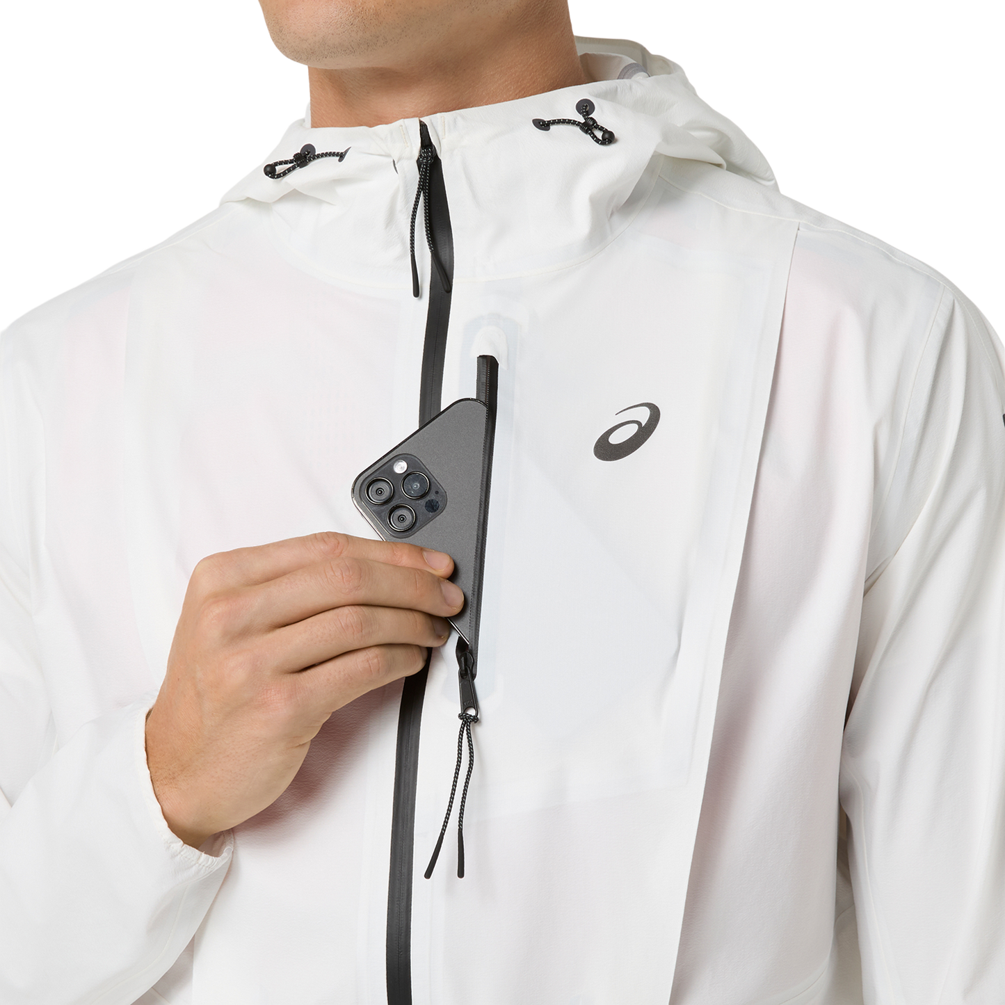 Asics Fujitrail Elite Waterproof Jacket | Cream | Mens