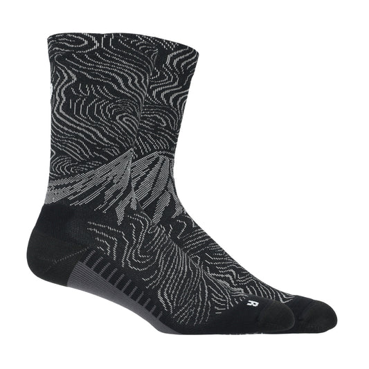 Asics Fujitrail Graphic Crew Socks | Black / Cloud Grey