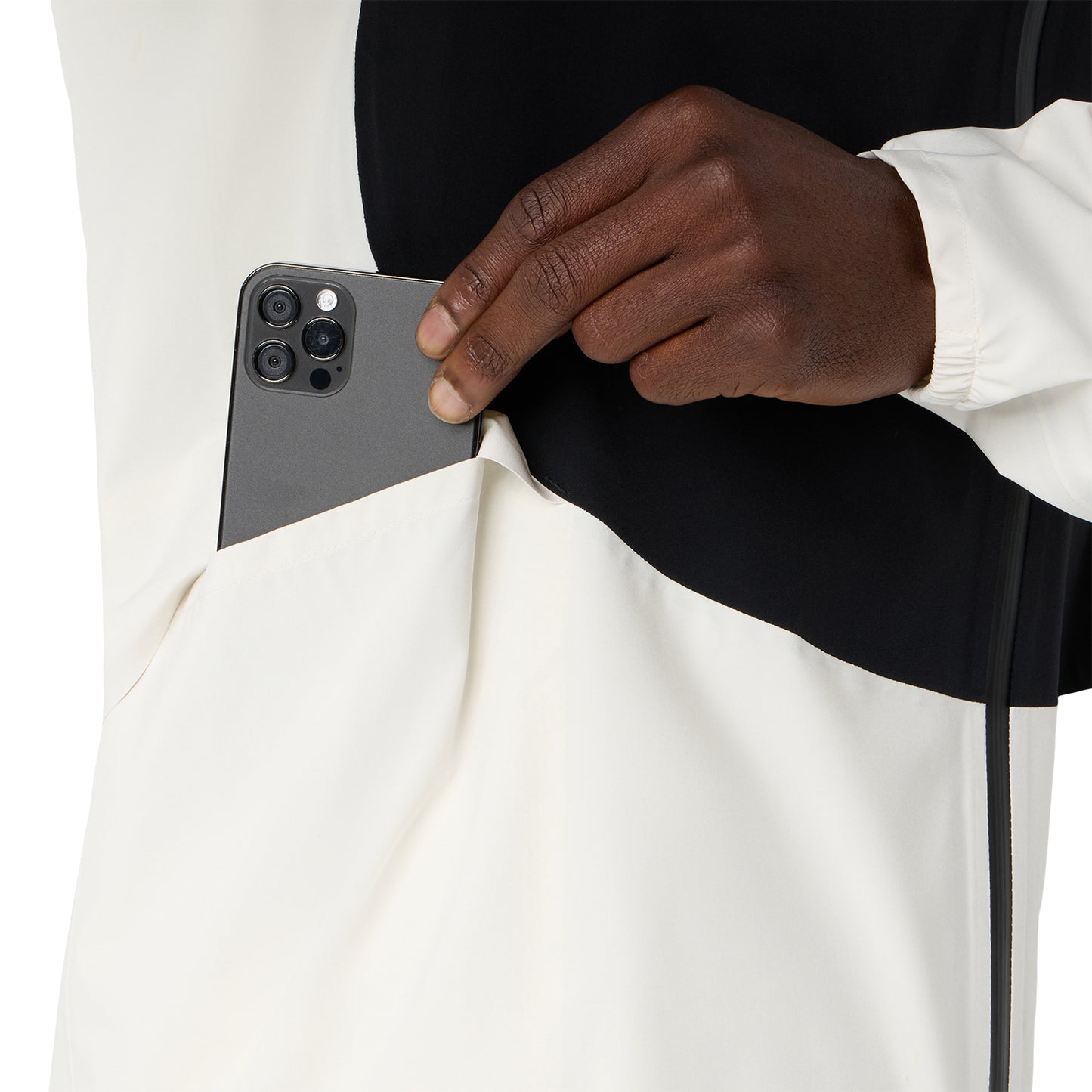 Asics Metarun Legend Waterproof Jacket | Cream / Performance Black | Mens