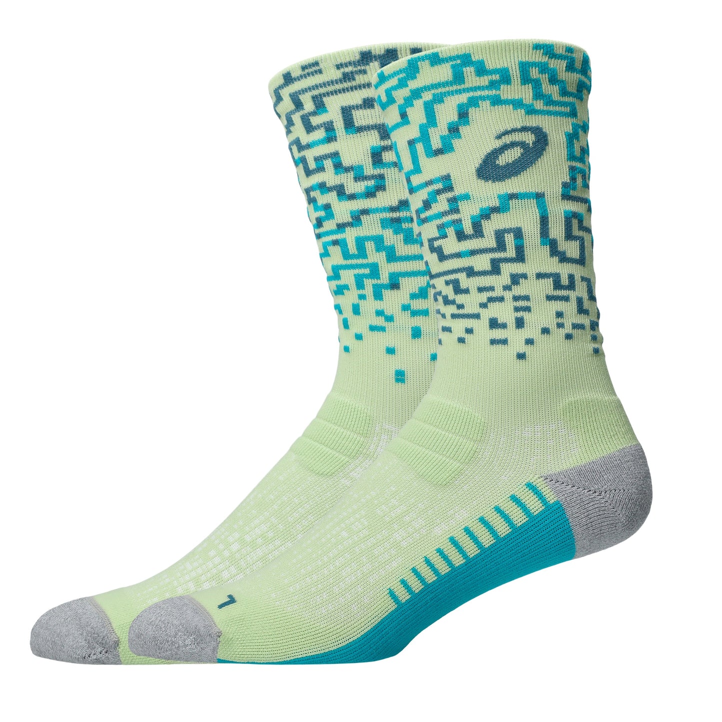 Asics Performance Run Crew Sock | Illuminate Yellow / Foggy Teal