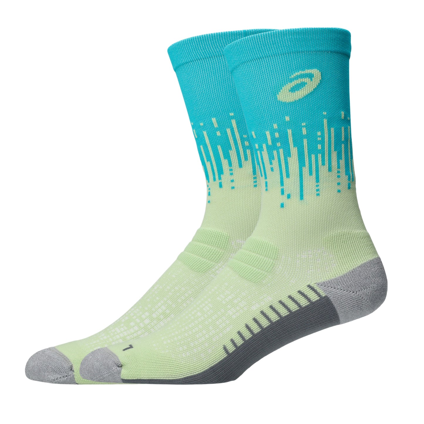 Asics Performance Run Crew Sock | Illuminate Yellow / Energy Aqua