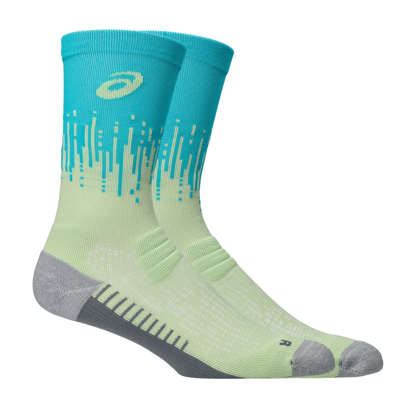 Asics Performance Run Crew Sock | Illuminate Yellow / Energy Aqua