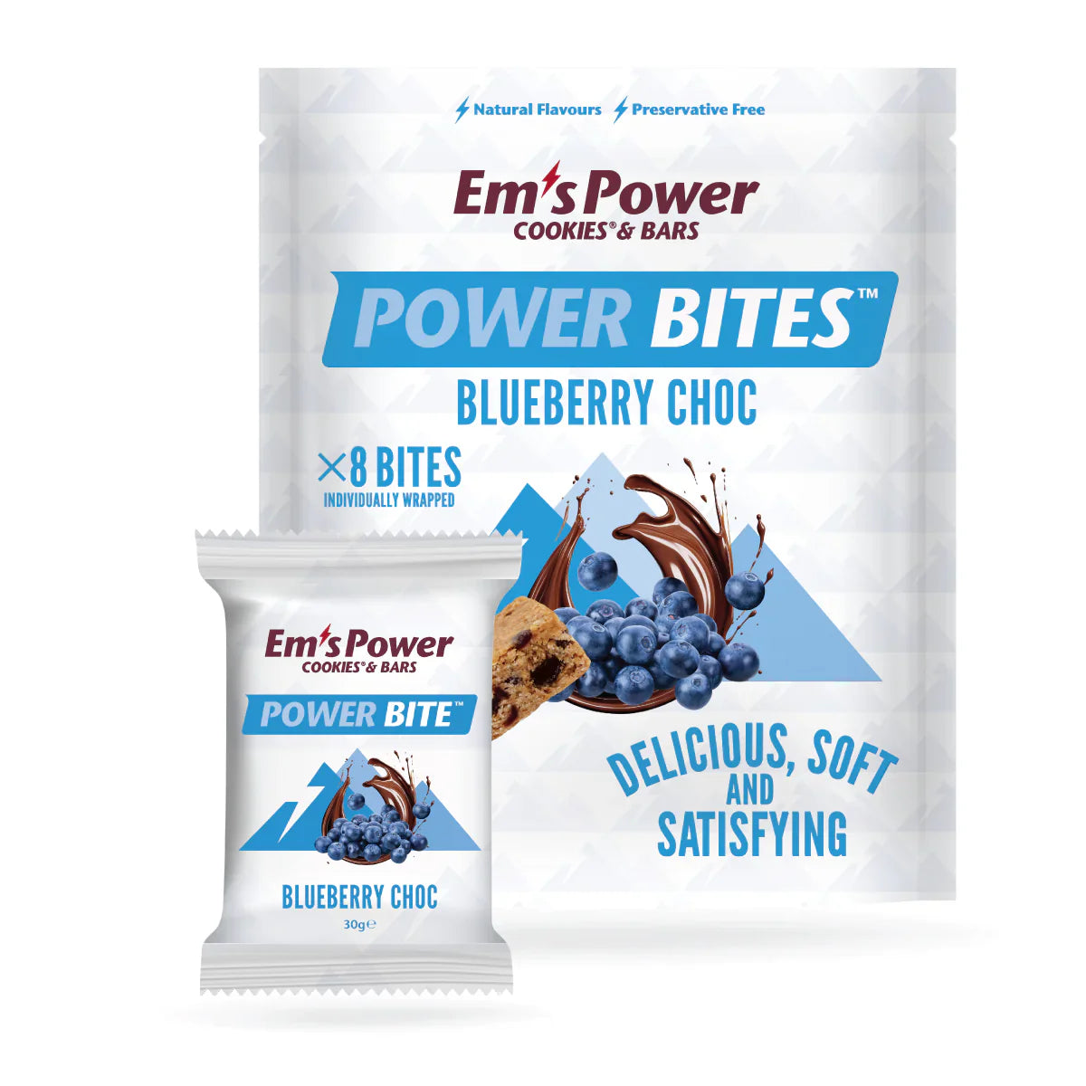 Em's Power Cookies | Power Bites | Blueberry Choc
