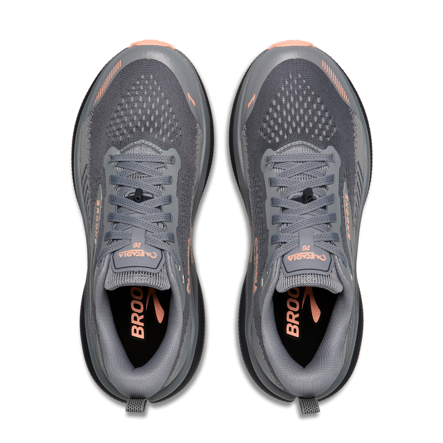 Brooks Cascadia 20 | Grey / Grey / Peach | Womens