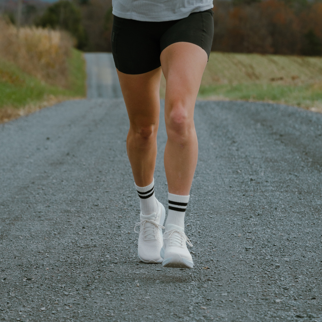 Creepers Iconic Merino Toe Socks | Crew Length | White and Black Stripes
