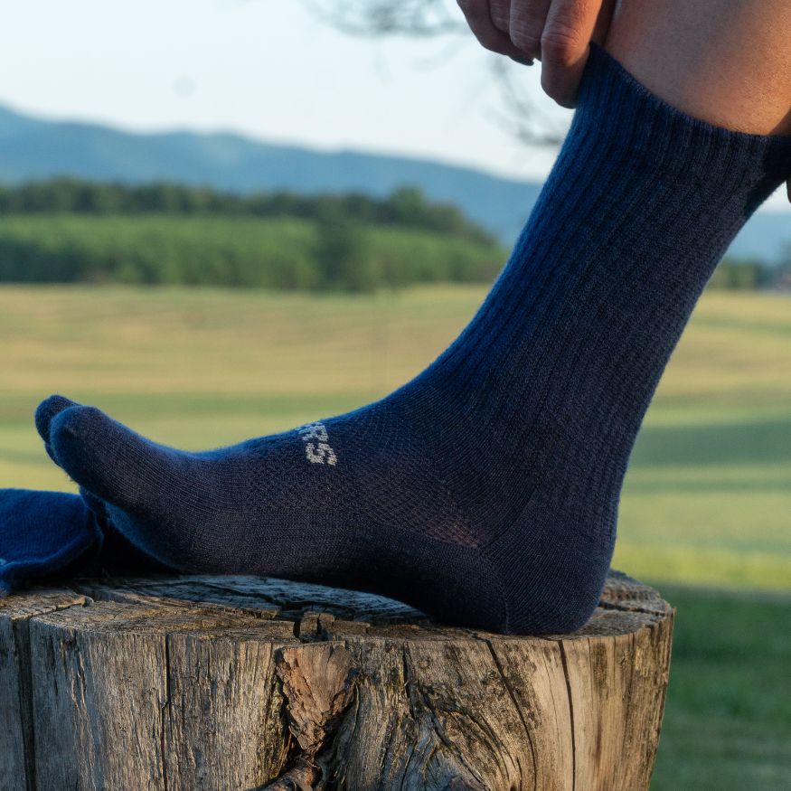 Creepers Merino Toe Socks | Crew Length | Dark Navy