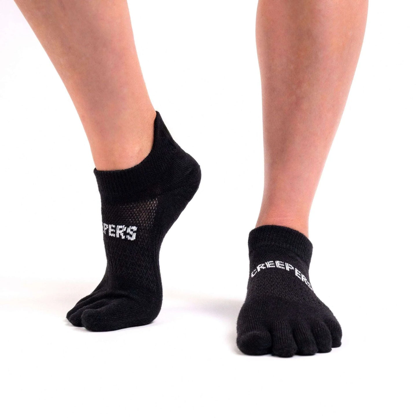Creepers Merino Toe Socks | Low Ankle | Black