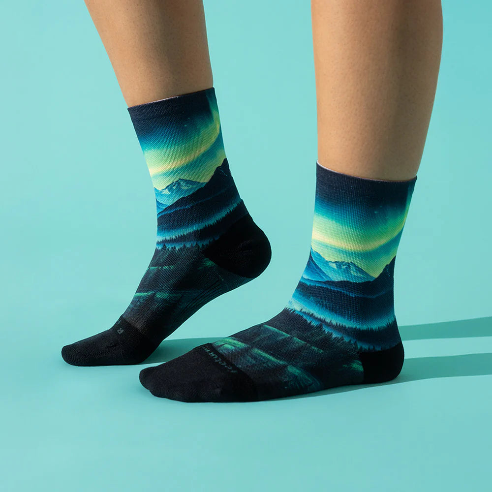 Feetures Elite | Light Cushion | Mini-Crew | Aurora Glow