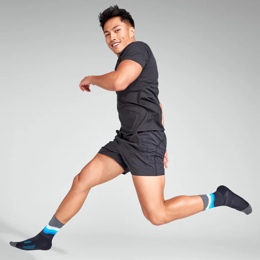 Feetures Elite | Light Cushion | Mini-Crew | Black Swell