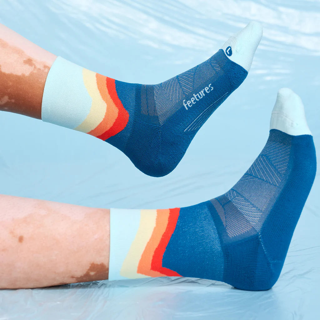 Feetures Elite | Light Cushion | Mini-Crew | Blue Swell