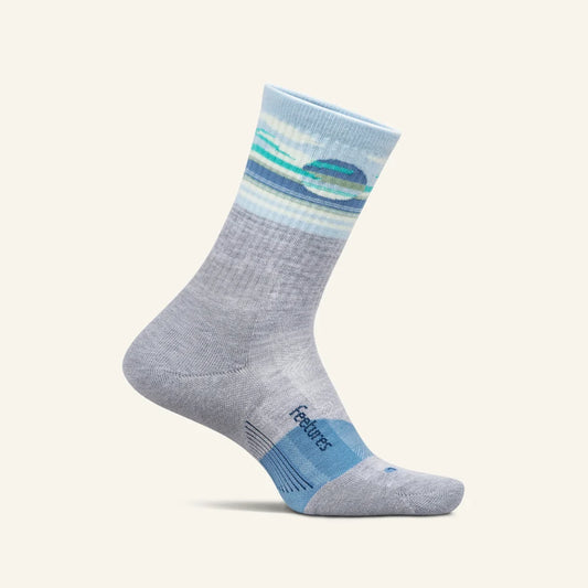 Feetures Trail | Max Cushion | Mini-Crew | Cloud Veil Blue