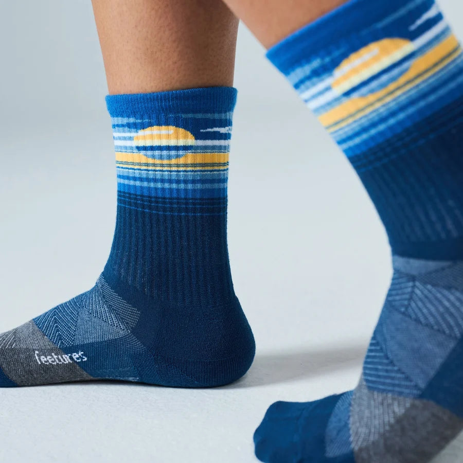 Feetures Trail | Max Cushion | Mini-Crew | Cloud Veil Navy