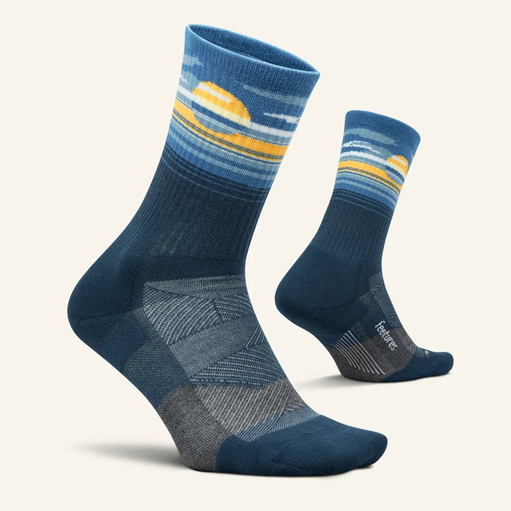 Feetures Trail | Max Cushion | Mini-Crew | Cloud Veil Navy
